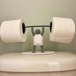 Weightlifter Toilet <b>Paper</b> <b>Holder</b> 3D Printed Barbell Lifter Toilet <b>Paper</b> <b>Roll</b> <b>Holder</b> Fitness Enthusiasts Gift Toilet <b>Roll</b> <b>Holder</b> - Product Image 1