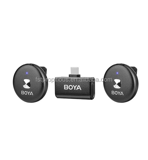 Omic- D/U 2.4GHz Dual-Channel Wireless Lavalier Lapel Microphone System, Compatible with Computers,Android/IOS Mobile Device