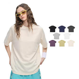 Custom Logo Recycled Fabric Short Sleeve T-shirt Spandex Lightweight Breathable Tshirt Patchwork Dry Fit Running Sports T Shirt - Product Image 5