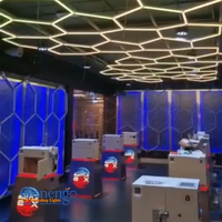 Lampu panggung Led profesional, lampu hias Rgb sarang lebah lampu Kelab Malam