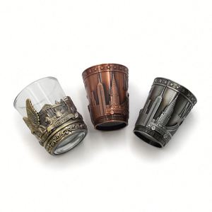 Verres à shot en cuivre et laiton gravés sur mesure, souvenirs touristiques d'Amsterdam, lieux emblématiques de pays et de villes, fournisseur chinois - Product Image 1
