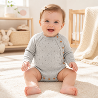 Combinaison en tricot pour bébés garçons et filles, vêtements d'hiver, combinaison à manches longues, tenue une pièce, combinaison en tricot pour bébé