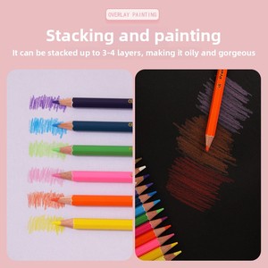Crayons de couleur 24 couleurs à double extrémité Stock Crayons de coloriage pour enfants Art Drawing Studio Wholesale in English Version - Product Image 3