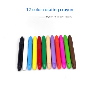 Conjunto de Lápis de Cera Laváveis em 12 Cores, Tamanho Jumbo, Não Tóxicos, para Crianças e Bebês, Materiais de Arte Escolar por Atacado - Product Image 2