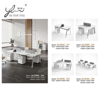 Poste de travail moderne pour 2 personnes tiroir de bureau modulaire en mélamine de taille standard élégant pour le mobilier de bureau