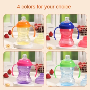 Tazza per l'acqua PP Duckbill per bambini di età superiore a <span class=keywords><strong>6</strong></span> <span class=keywords><strong>mesi</strong></span>, con doppio manico antiscivolo, facile da tenere, tazza da allenamento da 270 ml, tipo zucca a calibro largo - Product Image 3