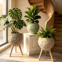 Pots à fleurs modernes minimalistes en fibre de verre, grands pots de sol d'extérieur et jardinières décoratives, adaptés aux foyers