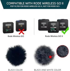 Parabrisas Pop Filter Wind Muff Sistema de doble canal Exterior Dead Cat Parabrisas para <span class=keywords><strong>Rode</strong></span> Wireless <span class=keywords><strong>Go</strong></span> <span class=keywords><strong>II</strong></span> <span class=keywords><strong>Rode</strong></span> <span class=keywords><strong>Go</strong></span> 2 Accesorios - Product Image 3