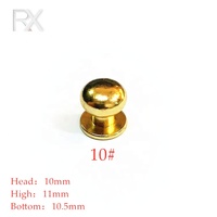 Bouton-pression rond en alliage de zinc et laiton, 2 pièces, pour ceinture, rivet, boucle, accessoires de sac à main