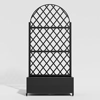 Jardinière surélevée en métal de haute qualité avec treillis, résistante aux intempéries, revêtement poudré, écran d'intimité imperméable avec trous de drainage