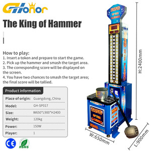 เครื่องชกมวยเครื่องเกมอาเขตแบบหยอดเหรียญค้อนใช้กดปุ่ม - Product Image 4