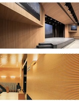 Panneaux muraux acoustiques en bois rainuré, étanches, absorption acoustique, panneaux décoratifs 3D pour hôtel, appartement, parc, design côtier