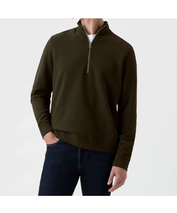 <span class=keywords><strong>Felpa</strong></span> da Uomo <span class=keywords><strong>con</strong></span> Mezza Zip e Colletto <span class=keywords><strong>Polo</strong></span>, Casual, in Cotone 100%, Essenziale per Ogni Abbigliamento - Product Image 5