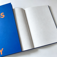 Carnet A5 à couverture souple minimaliste avec coins arrondis, personnalisable avec logo pour le bureau