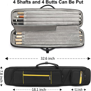 Muestra Gratuita: Funda de Alta Calidad para Taco de Billar/Snooker, Impermeable, de Oxford, para Tacos 3/4 de Madera, Nueva - Product Image 3