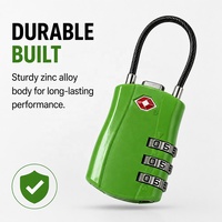 Mini cadenas à combinaison TSA portable léger à 3 chiffres pour sac à dos, camping, fermeture éclair, sécurité des bagages