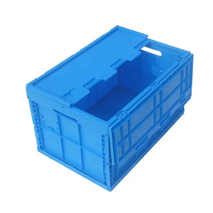 QS Solid Collapsible Plastic Crate Sale Foldable Durable Industrial Stackable Folding Transport Storage Plastic Moving Crate