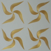 Aislamiento de calor falso techo/colorido 3D diseño de la flor de techo de yeso/GRG azulejos de placa de yeso