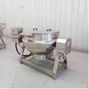 Bollitore a vapore 500l SUS304 motore inclinabile per la fabbrica di olio da cucina <span class=keywords><strong>e</strong></span> salsa per Pasta 20% bollitura più veloce - Product Image 2