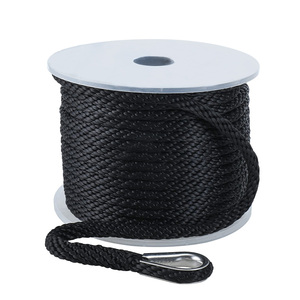 Cuerda multifilamento PP de polipropileno trenzado sólido suave Rope12 hebras línea de anclaje de utilidad cuerda de muelle con gancho - Product Image 1
