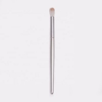 Kuas Makeup Mata Profesional Bulu Sintetis Gagang Kayu Buatan Khusus Single Pro Firm Blending Crease Logo Kustom