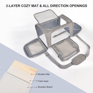 Pembawa bergulir yang disetujui maskapai penerbangan untuk pembawa anak anjing dan kucing kecil dengan roda yang dapat dilepas - Product Image 3