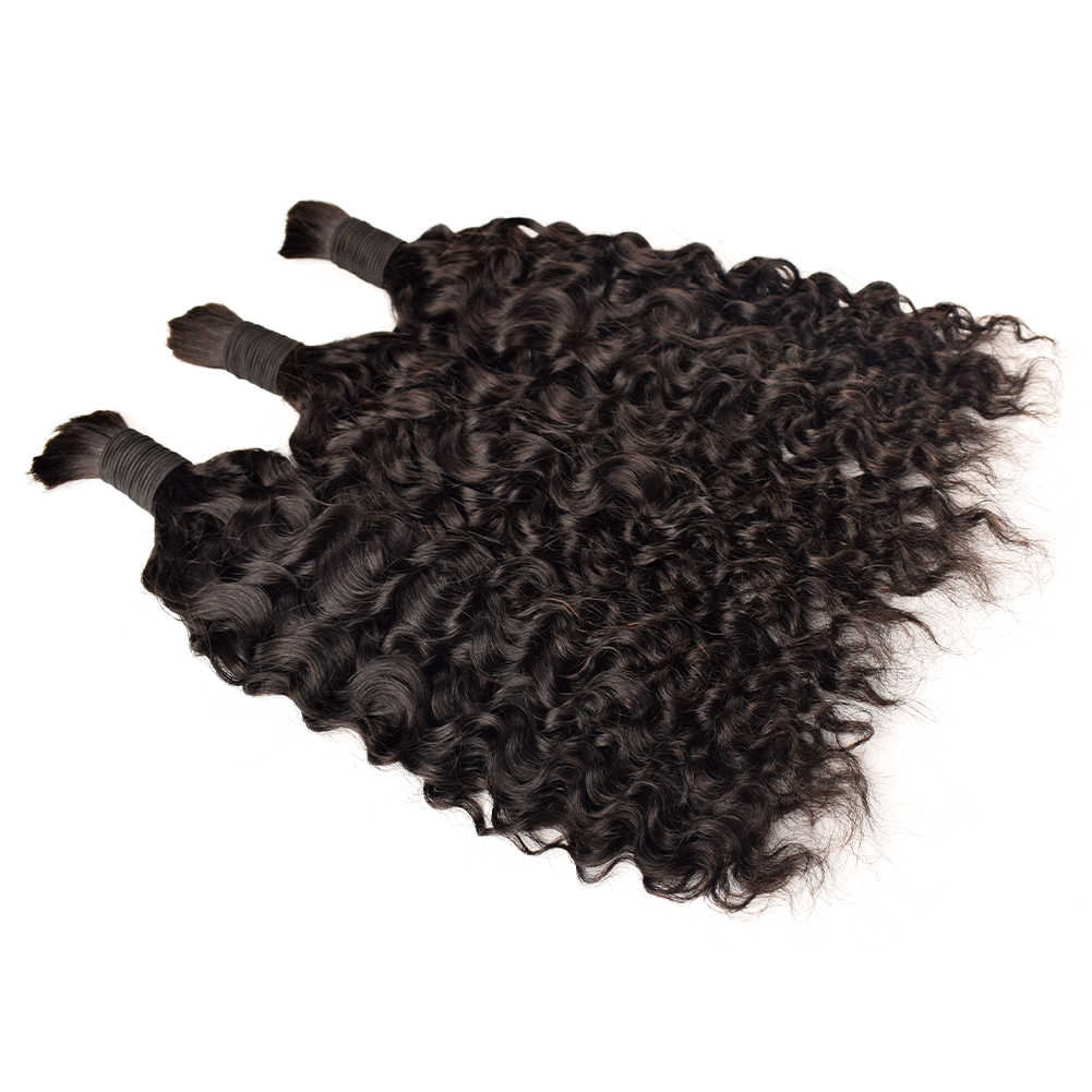 KAMA Salon Grade Virgin Braiding Hair Extensions Wholesale Bulk Human Hair for Boho Braids Burmese Curly Body Wave Hair Machine Detail Section 4