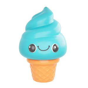 Kawaii 캐릭터 아이스크림 거품 조각 식품 테마 소매 디스플레이 및 사탕 선물 상점을위한 내구성 수지 예술 동상 공예 - Product Image 6