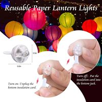 Mini-lampes LED à piles, étanches, longue autonomie, multicolores, lumières sphériques, lanternes en papier, fête d'anniversaire
