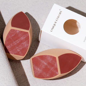 Éponge de maquillage en gros à texture haute densité effet empreinte digitale, éponge de beauté biseautée pour le maquillage quotidien, marque privée - Product Image 6