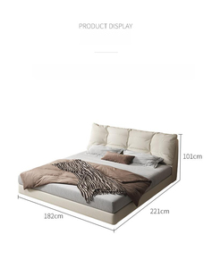 <span class=keywords><strong>Lit</strong></span> Flottant Minimaliste pour Chambre à Coucher, <span class=keywords><strong>Lit</strong></span> Moderne Simple en Cuir, <span class=keywords><strong>Lit</strong></span> Double de Luxe, <span class=keywords><strong>Lit</strong></span> de Mariage Doux pour Chambre Parentale - Product Image 6