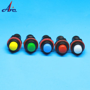สวิตช์ปุ่มกลมขนาดเล็ก DS-211/213สีแดงและสีเขียวล็อคและรีเซ็ตตัวเองสวิตช์2หมุดสำหรับอุปกรณ์อิเล็กทรอนิกส์สำหรับผู้บริโภค - Product Image 1