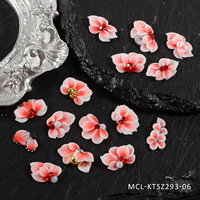 30 pièces/kit rose série Kawaii fait à la main Nail Art résine fleur breloques 3D Design ongles acrylique fleurs acrylique fleur