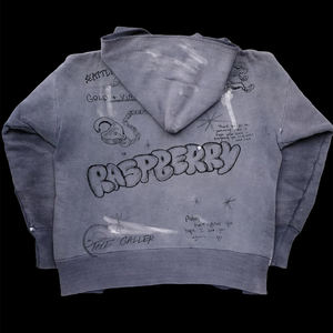 <span class=keywords><strong>Felpa</strong></span> Hip-Hop da <span class=keywords><strong>Uomo</strong></span> XL <span class=keywords><strong>con</strong></span> Cappuccio e Stampa Personalizzata, Effetto Lavato Retrò, Vestibilità Ampia in 100% Cotone - Product Image 2