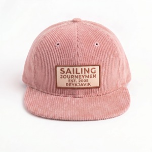 Casquettes streetwear personnalisées OEM avec logo brodé, casquettes à 6 panneaux, casquettes vintage en velours côtelé non structurées, gorras classiques - Product Image 3