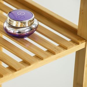 Estante Esquinero de Bambú de 5 Niveles con Acabado NC, Estante de Almacenamiento Multifuncional Estrecho con Diseño de Maceta para Cocina y Entrada - Product Image 6