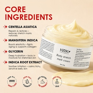 Crème anti-vergetures OEM - Beurre pour le ventre pour la <span class=keywords><strong>grossesse</strong></span>, atténuation des cicatrices et raffermissement de la <span class=keywords><strong>peau</strong></span>, formule naturelle végétalienne, marque privée - Product Image 2