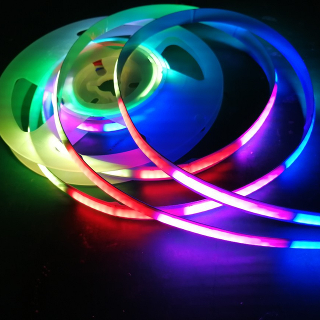 Tuya Smart WIFI RGBIC COB LED Strip Light Tape Addressable WS2811 IC Flexible RGB Neon LED Light 24V APPControl for Alexa Google