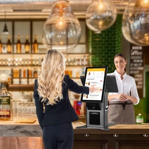 Card Reader Touchscreen Ordering Kiosk Flat Screen Android RK3568 Voucher <b>Printing</b> 21.5'' SDK 1920X1080 Standard 1 Year - Product Image 1