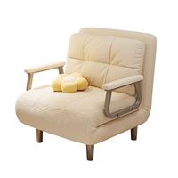 Furnitur Rumah Balkon Ruang Sempit Desain Tunggal Modern Kursi Santai Lipat Sofa Bed Kecil untuk Ruang Tamu