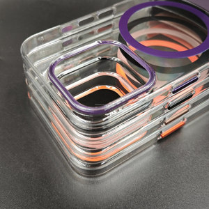 Cứng PC Chèn Từ Trường Hợp Điện Thoại Cao Trong Suốt Mùa Thu Bảo Vệ Trường Hợp Với Lỗ Lớn Không Thấm Nước Không Có Vàng Chống Sốc Trường Hợp - Product Image 5