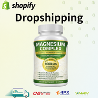 Capsules de Magnésium Végétalien Complexe 1000mg Anti-Stress pour la Santé des Os et des Nerfs, Marque Privée OEM, Dropshipping
