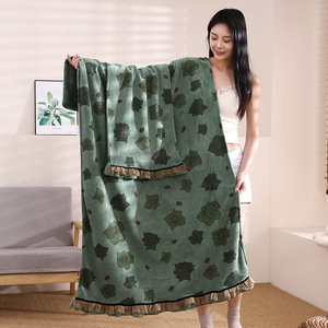 Stile coreano corallo felpa cuffia per capelli a secco assorbente stampato a tubo da ragazza asciugamano da bagno Cross-Border abito da bagno con Rose - Product Image 1