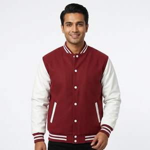 Veste universitaire unie, vente en gros pour personnalisation, veste universitaire personnalisée pour les équipes sportives scolaires - Product Image 1