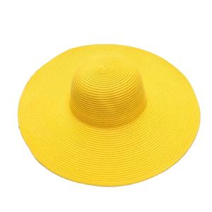 Casquette de protection solaire d'été pour femmes, motif uni, chapeau de plage <span class=keywords><strong>en</strong></span> paille souple pour les voyages et les scènes décontractées. - Product Image 6
