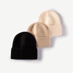 Unisex Custom <b>Winter</b> Warm Acrylic Beanie Hat Solid Color Cuffed Knitted Skull Cap with Embroidery Logo Customizable Beanies Caps - Product Image 3