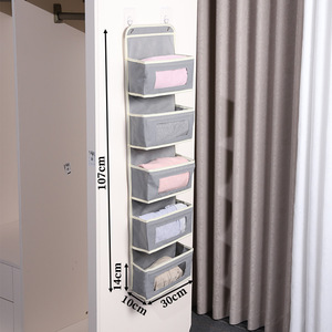 Organisateur de placard suspendu 107 cm, étagère murale avec 5 poches pour solution de rangement de vêtements de chambre à coucher - Product Image 1
