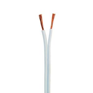 H03VH-H-Cable de altavoz plano de PVC, Cable de alimentación de 2x1,0mm, 2x1,5mm, 2x2,5mm, con línea roja, Flexible, CCA, <span class=keywords><strong>CCAL</strong></span>, CCAM, color blanco - Product Image 3