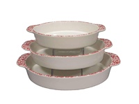 Ensemble de 4 ustensiles de cuisson durables en céramique et aluminium, résistants au four, pour la cuisson et la préparation culinaire en extérieur