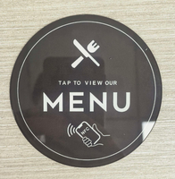 Carte NFC en acrylique pour avis Google, menu NFC, carte d'avis Google, autocollant de table NFC en acrylique pour restaurant